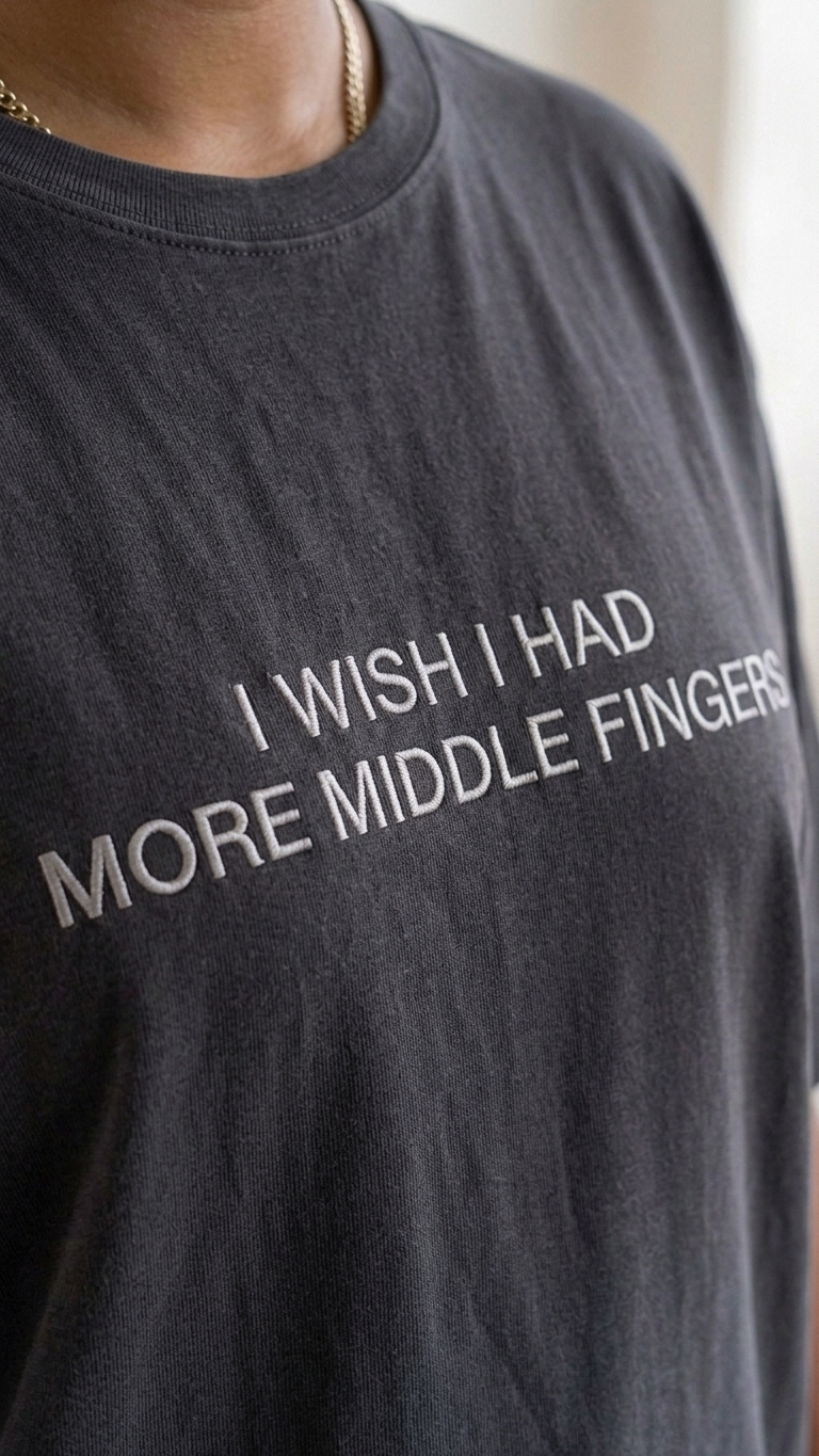 I Wish Had More Middle Fingers Rhy T-shirt